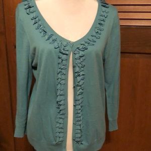 Talbots ladies turquoise cardigans size L